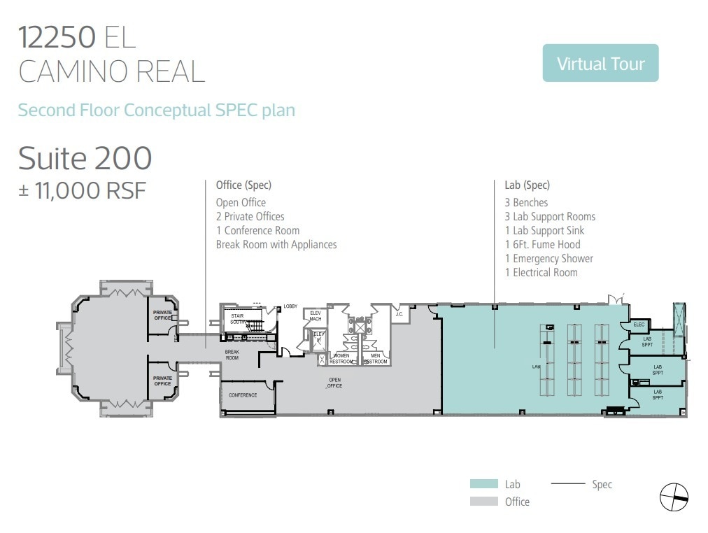 12250 El Camino Real, San Diego, CA for lease Floor Plan- Image 1 of 1