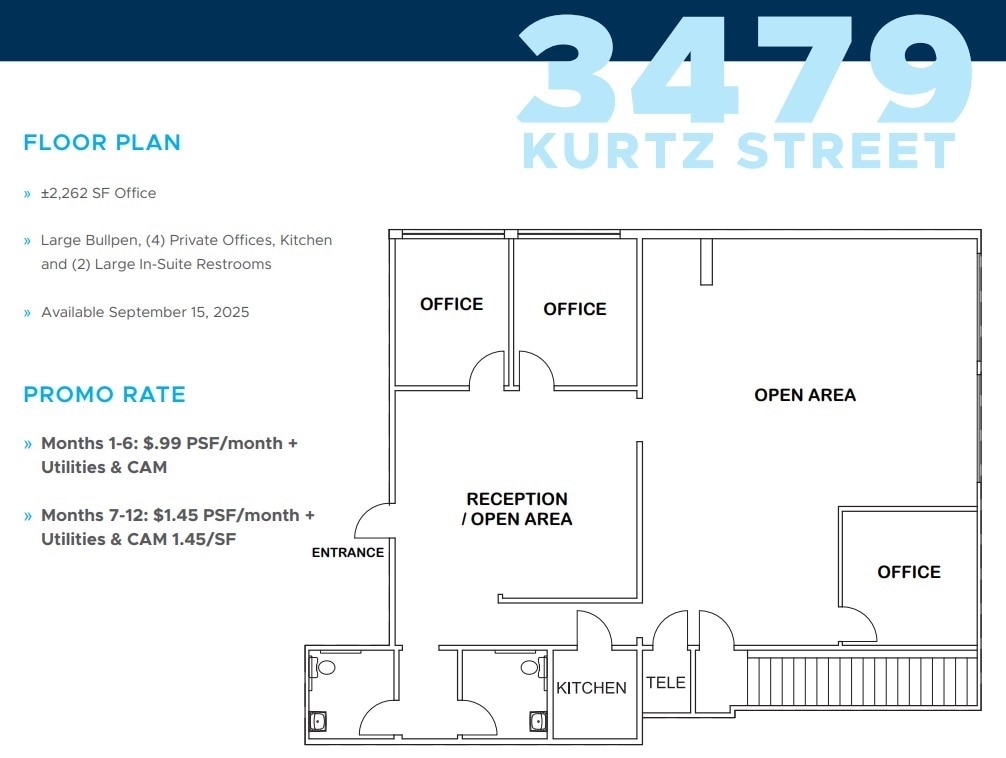 3467-3479 Kurtz St, San Diego, CA for lease Floor Plan- Image 1 of 1
