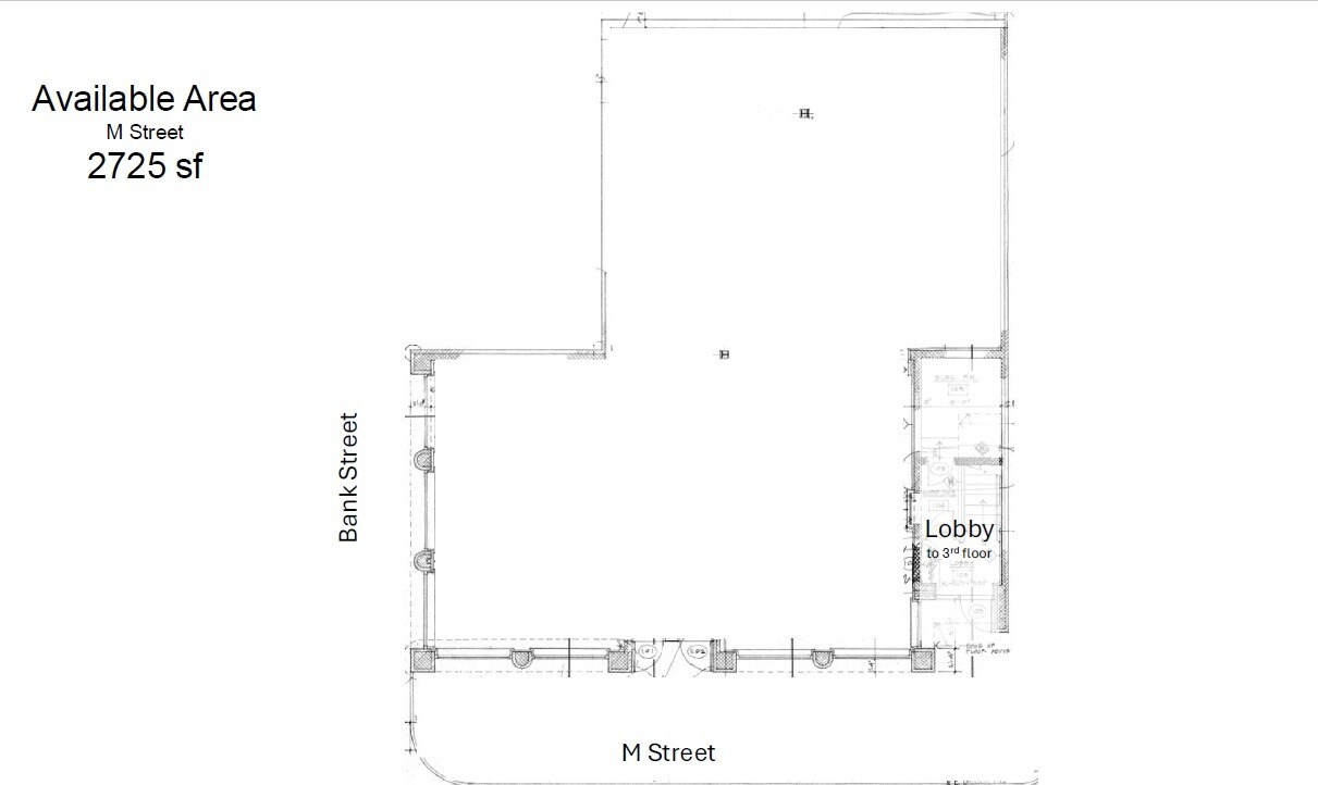 3325-3329 M St NW, Washington, DC for lease Floor Plan- Image 1 of 1