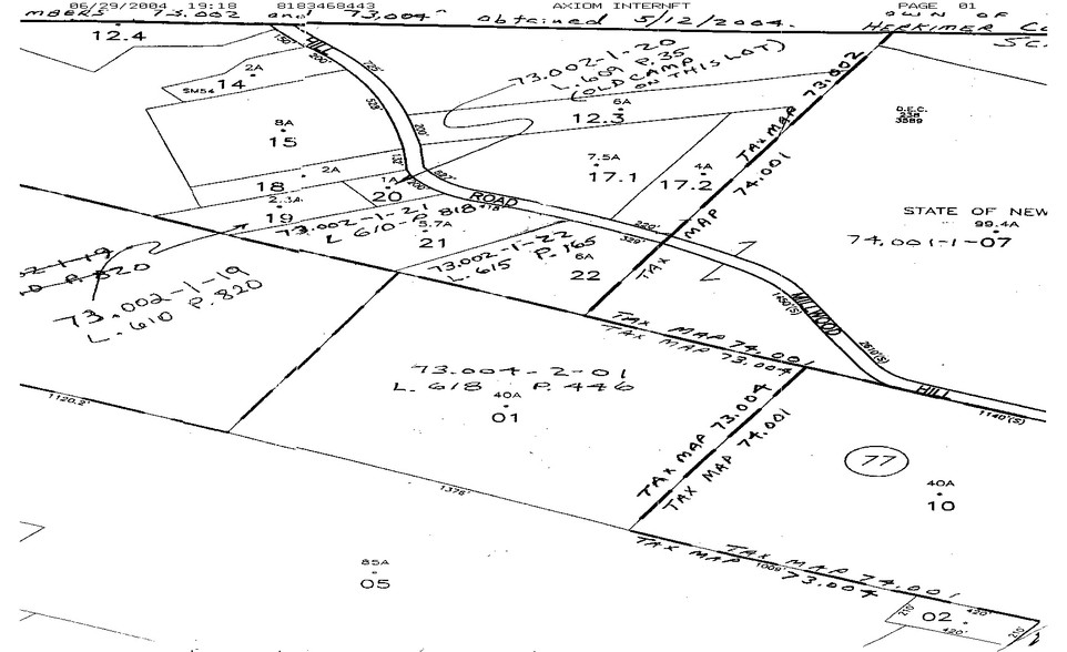 Route 8 & Millwood Hill Ln, Cold Brook, NY for lease - Plat Map - Image 1 of 1