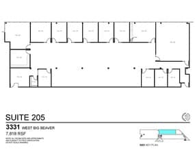 3155 W Big Beaver Rd, Troy, MI for lease Floor Plan- Image 1 of 1