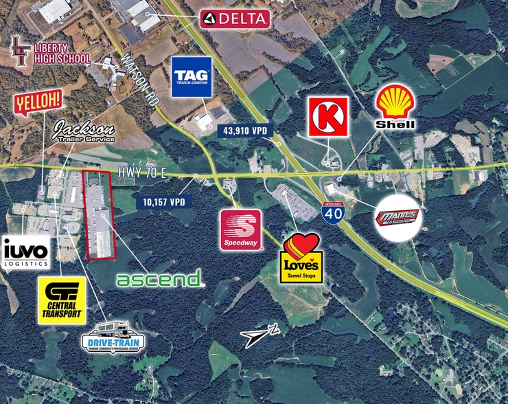 1980 Highway 70 E, Jackson, TN for lease - Aerial - Image 2 of 4