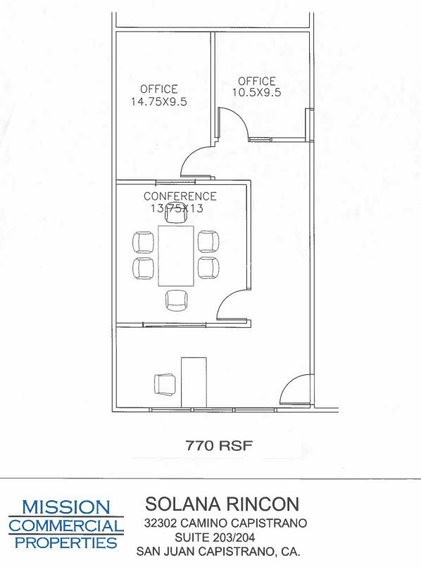 32302 Camino Capistrano, San Juan Capistrano, CA for lease Floor Plan- Image 1 of 6