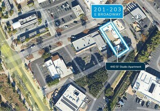 201-203 E Broadway, Vista, CA - AERIAL map view