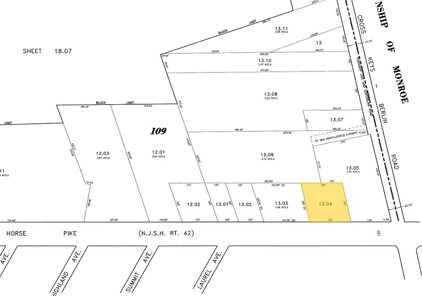 2720 Route 42, Sicklerville, NJ for lease - Plat Map - Image 3 of 3