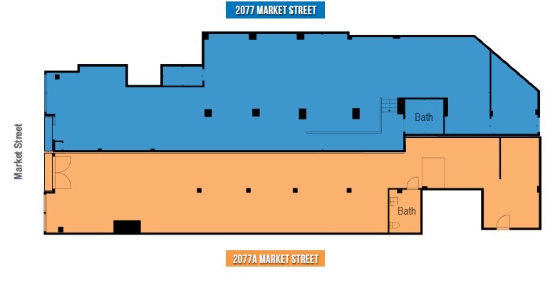 2073-2079 Market St, San Francisco, CA for lease Floor Plan- Image 1 of 1
