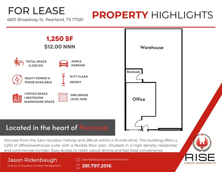 6831 Broadway St, Pearland, TX for lease - Floor Plan - Image 2 of 2