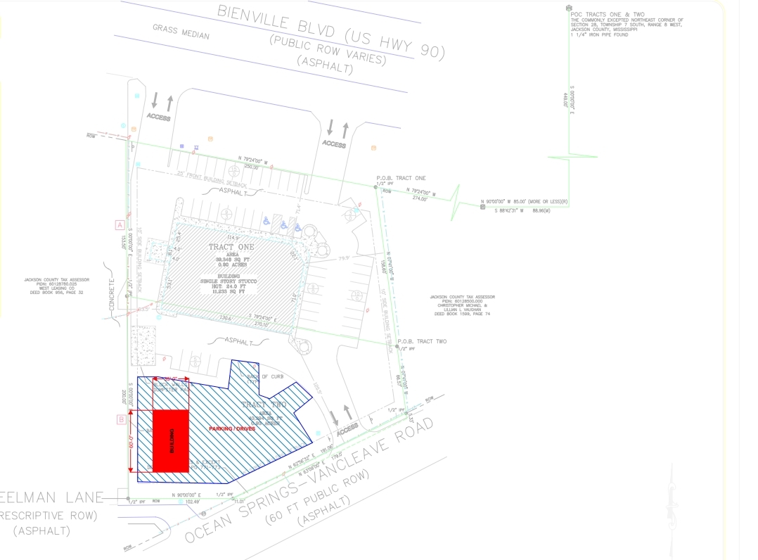 3082 Bienville Blvd, Ocean Springs, MS for lease Site Plan- Image 1 of 2