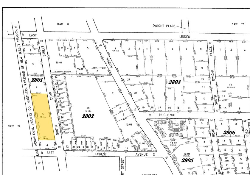 240-250 S Dean St, Englewood, NJ for lease - Plat Map - Image 2 of 4