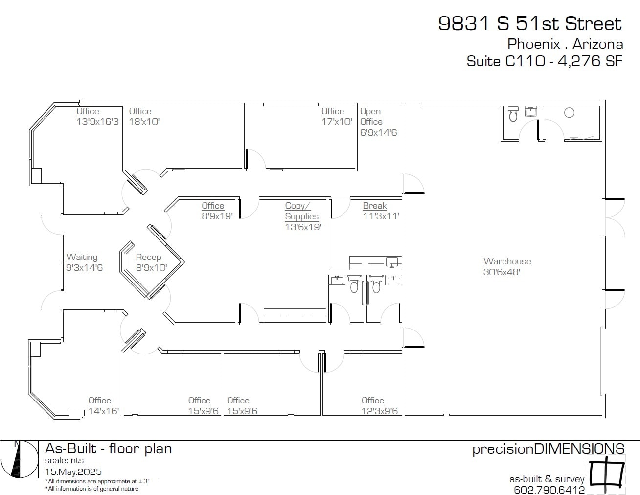 9831 S 51st St, Phoenix, AZ for lease Floor Plan- Image 1 of 11