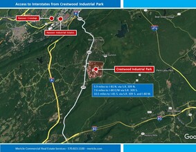 1201 Crestwood Dr, Mountain Top, PA - aerial  map view