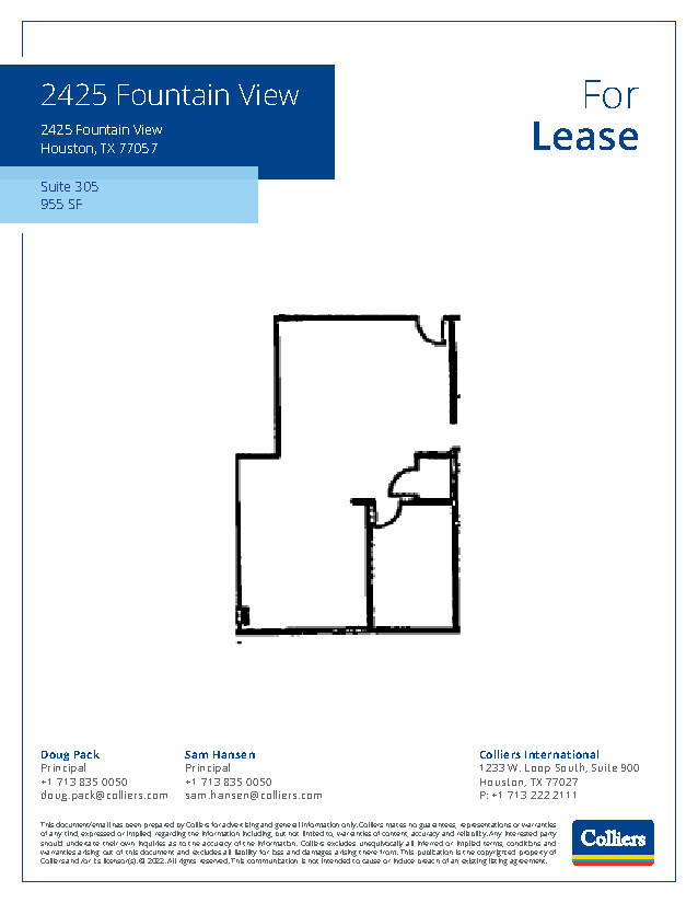 2425 Fountain View Dr, Houston, TX for lease Floor Plan- Image 1 of 1