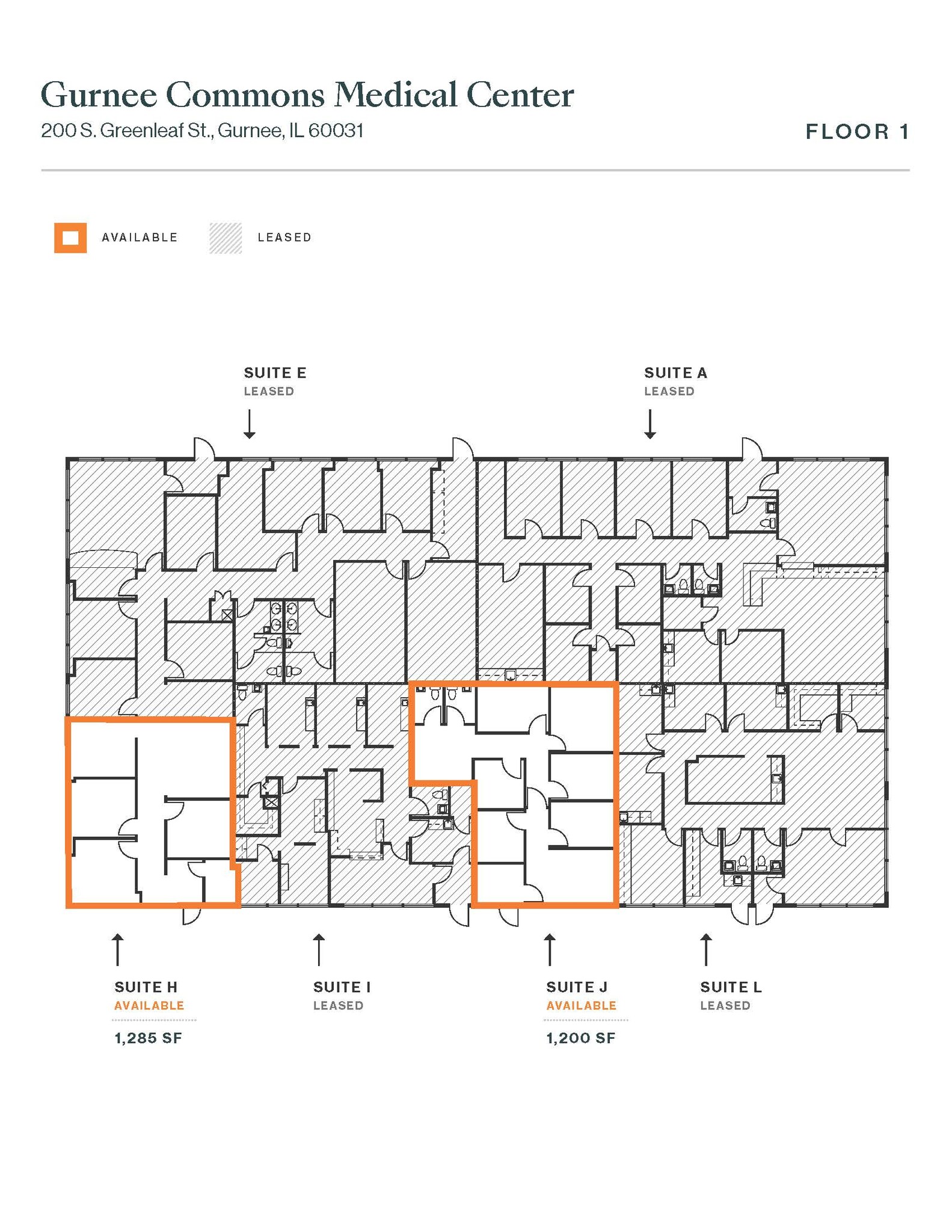 3 S Greenleaf Ave, Gurnee, IL for lease Floor Plan- Image 1 of 1