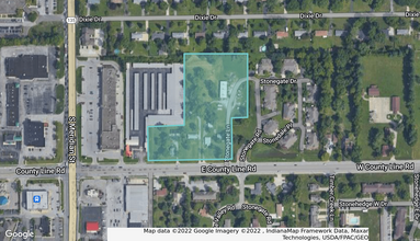 20, 90, 104, & 108 E. County Line Rd. Rd, Indianapolis, IN - aerial  map view