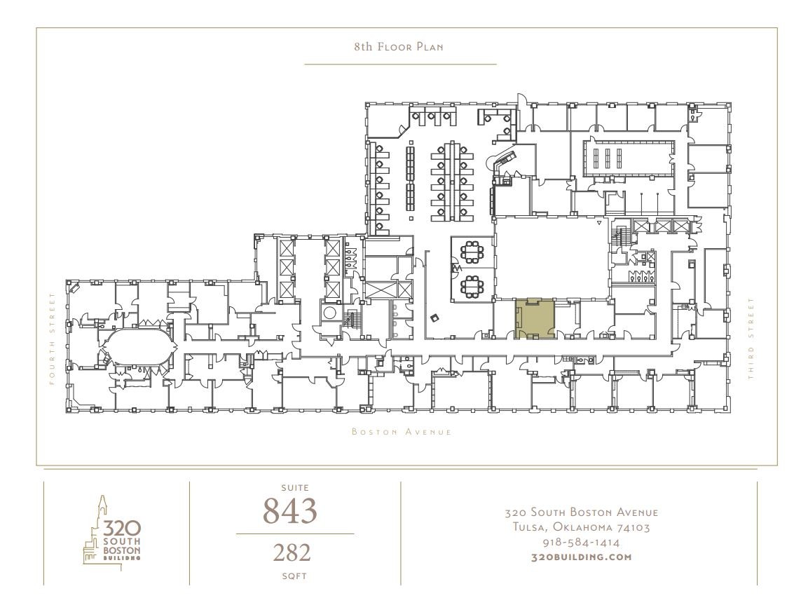 320 S Boston Ave, Tulsa, OK for lease Floor Plan- Image 1 of 1