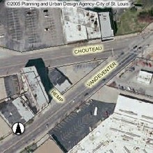 4014 Chouteau Ave, Saint Louis, MO - aerial  map view