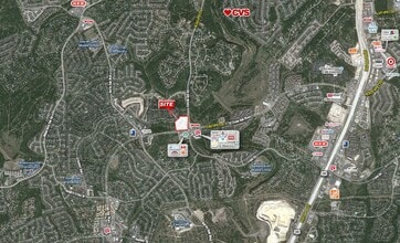 Stone Oak and Canyon Golf, San Antonio, TX - AERIAL map view