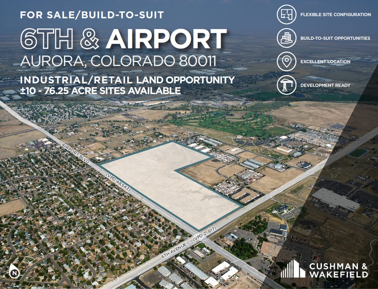 6th Ave, Aurora, CO for sale - Aerial - Image 1 of 6