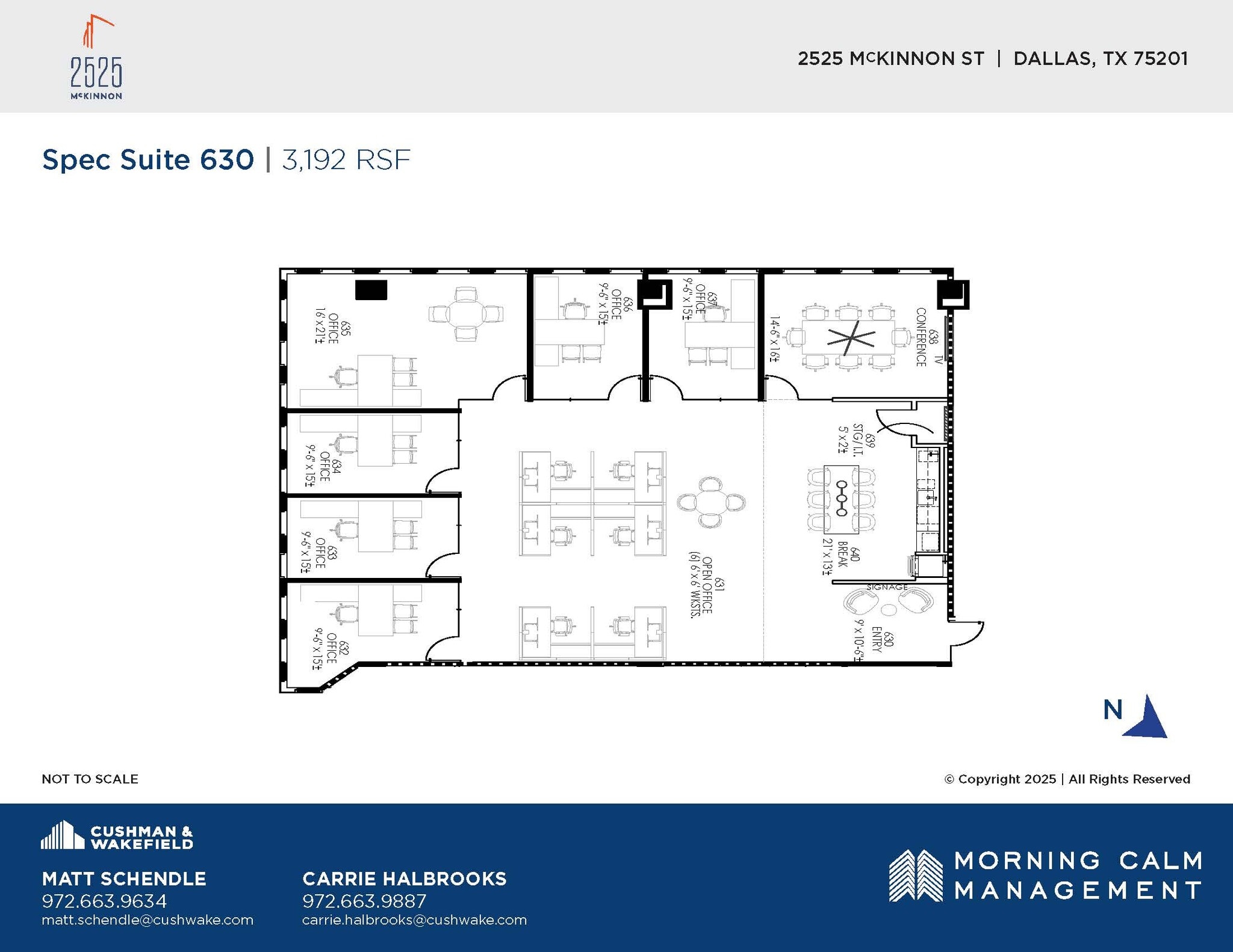 2525 McKinnon St, Dallas, TX for lease Floor Plan- Image 1 of 2