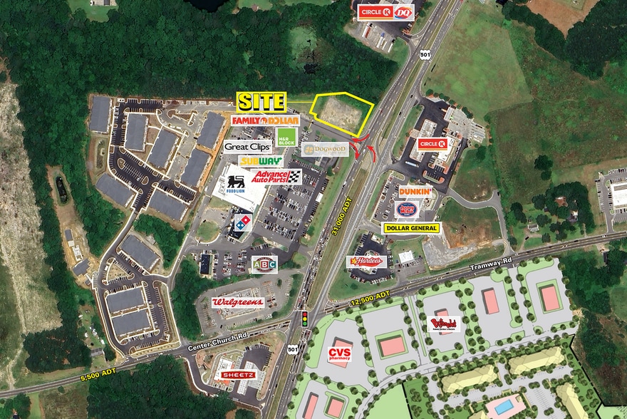 2220 Jefferson Davis hwy, Sanford, NC for lease - Aerial - Image 3 of 3