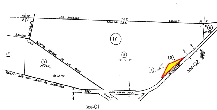 1403 N Brea Blvd, Brea, CA for sale - Plat Map - Image 2 of 2