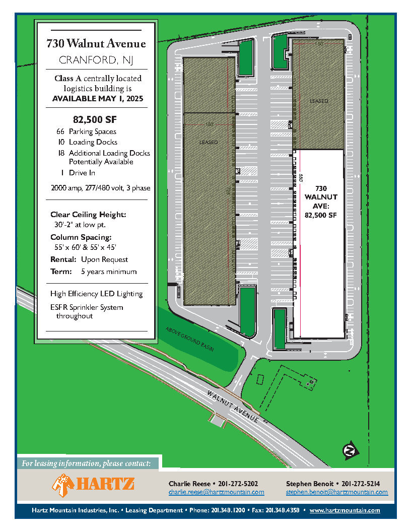 730 Walnut Ave, Cranford, NJ for lease Floor Plan- Image 1 of 1