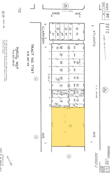 6607 S Atlantic Ave, Bell, CA for sale - Plat Map - Image 1 of 1