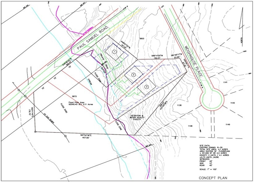 3873 Paul Samuel Rd NW, Kennesaw, GA for sale - Site Plan - Image 3 of 8