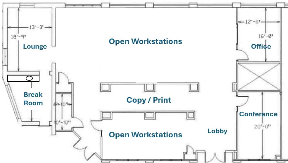 101 W Worthington Ave, Charlotte, NC for lease Floor Plan- Image 1 of 1