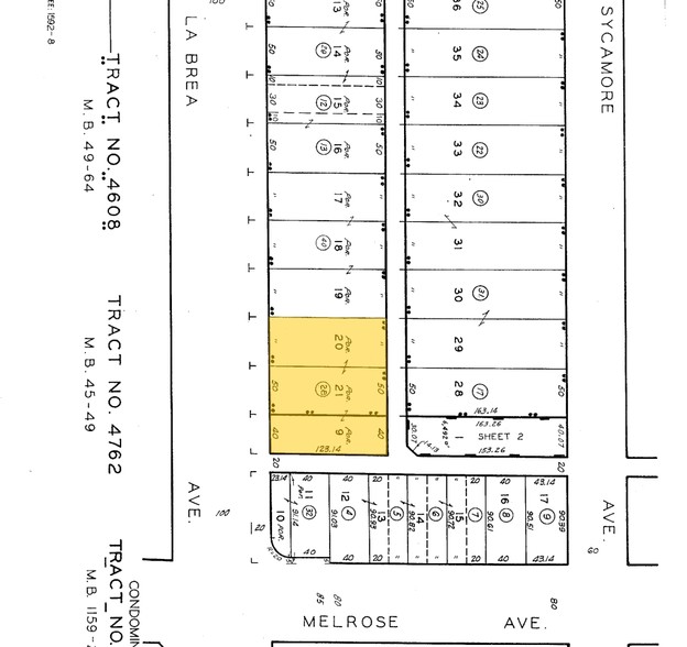 712-718 N La Brea Ave, Los Angeles, CA for lease - Plat Map - Image 2 of 2