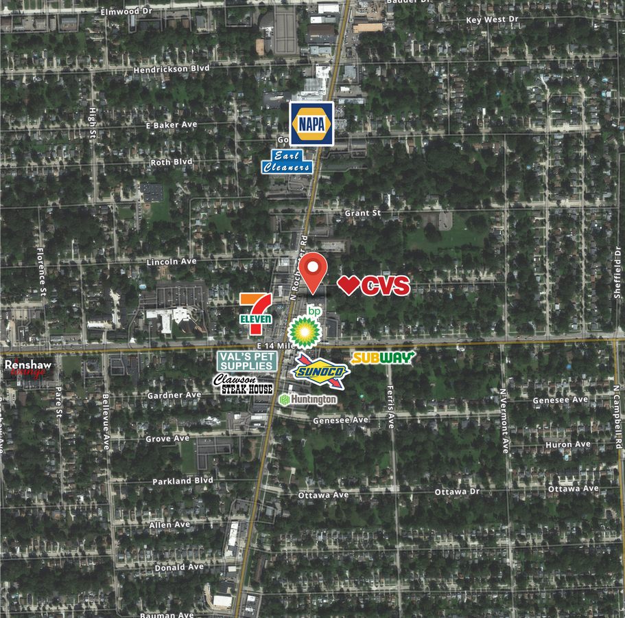 90110 N Rochester Rd, Clawson, MI 48017 CVS Clawson Center