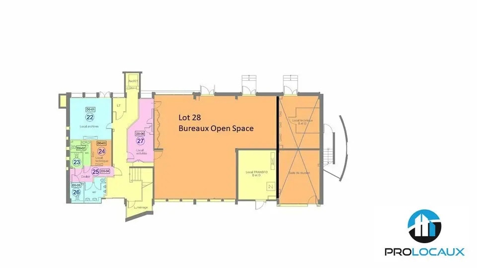 Office in Grenoble for sale - Floor Plan - Image 1 of 2