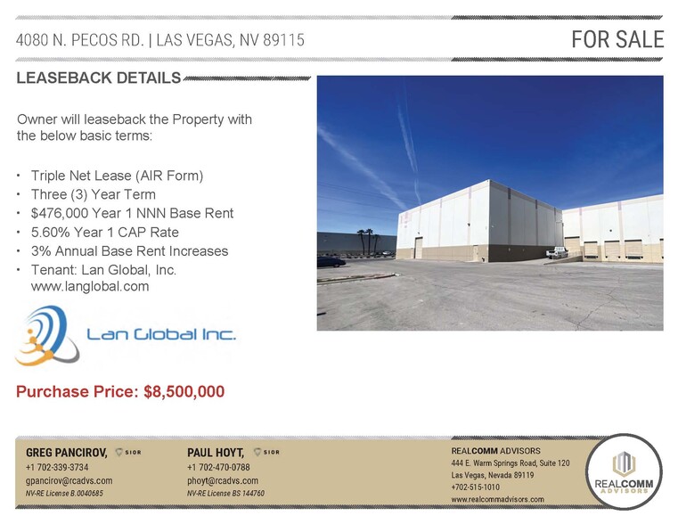 4080 N Pecos Rd, Las Vegas, NV for sale - Building Photo - Image 2 of 9