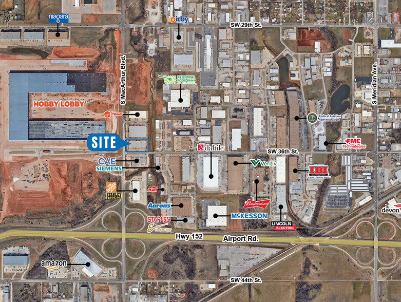 3600 S Macarthur Blvd, Oklahoma City, OK for lease - Aerial - Image 3 of 3