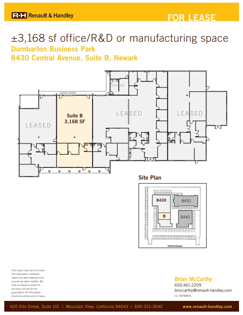 8430 Central Ave, Newark, CA for lease Floor Plan- Image 1 of 1