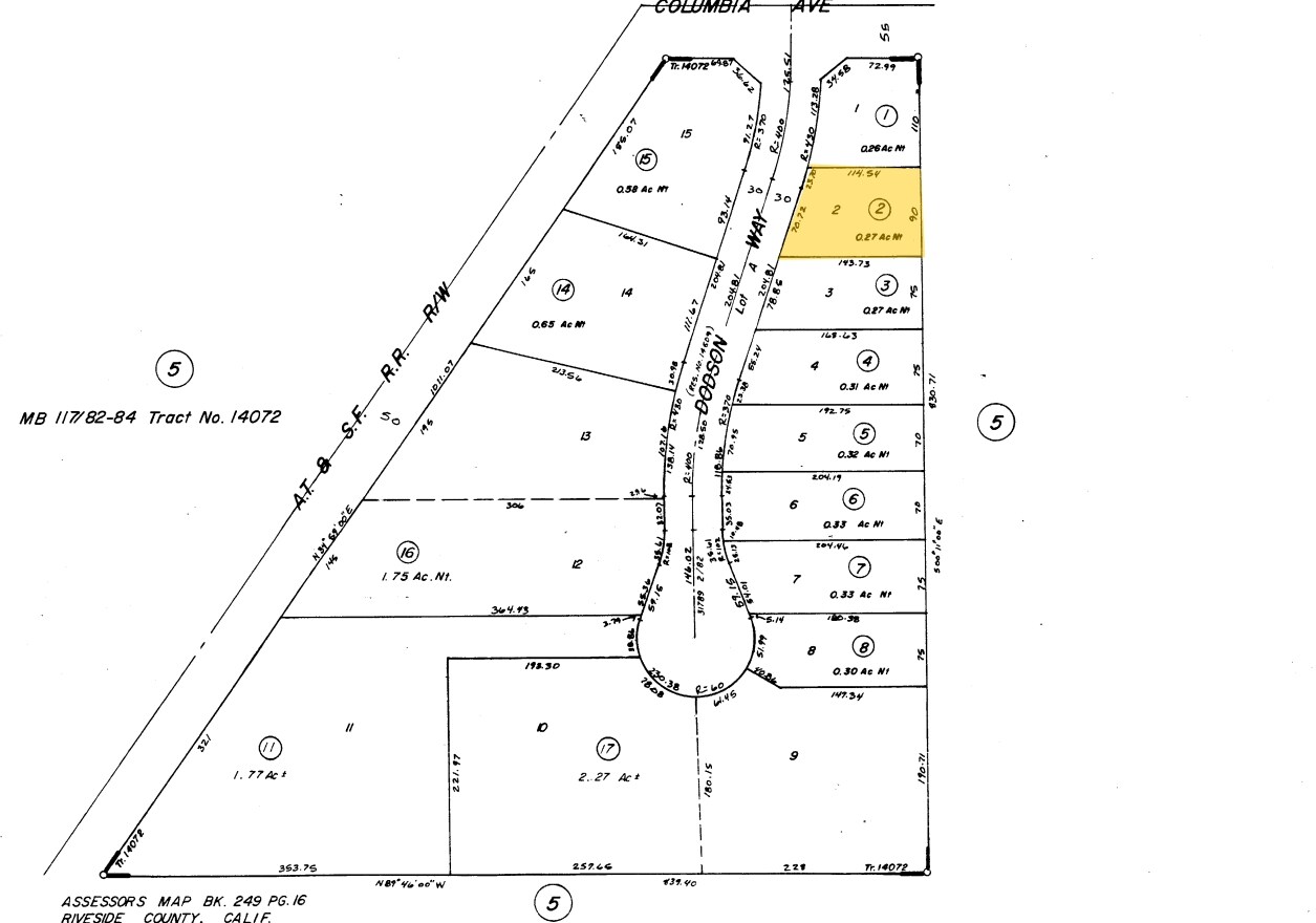 1230 Dodson Way, Riverside, CA for sale Plat Map- Image 1 of 1