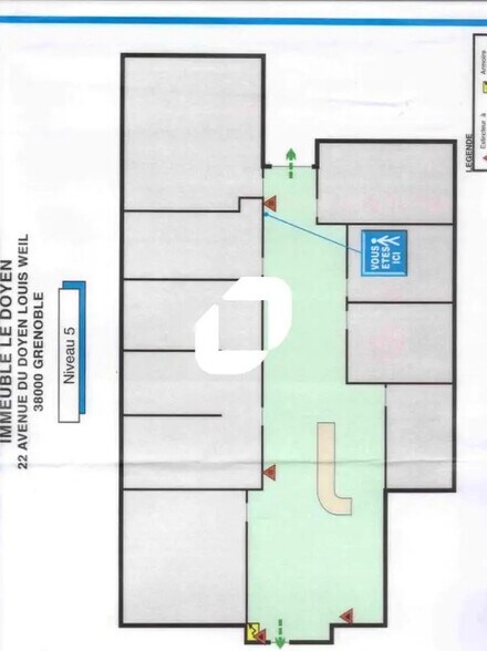 Office in Grenoble for lease - Floor Plan - Image 2 of 2