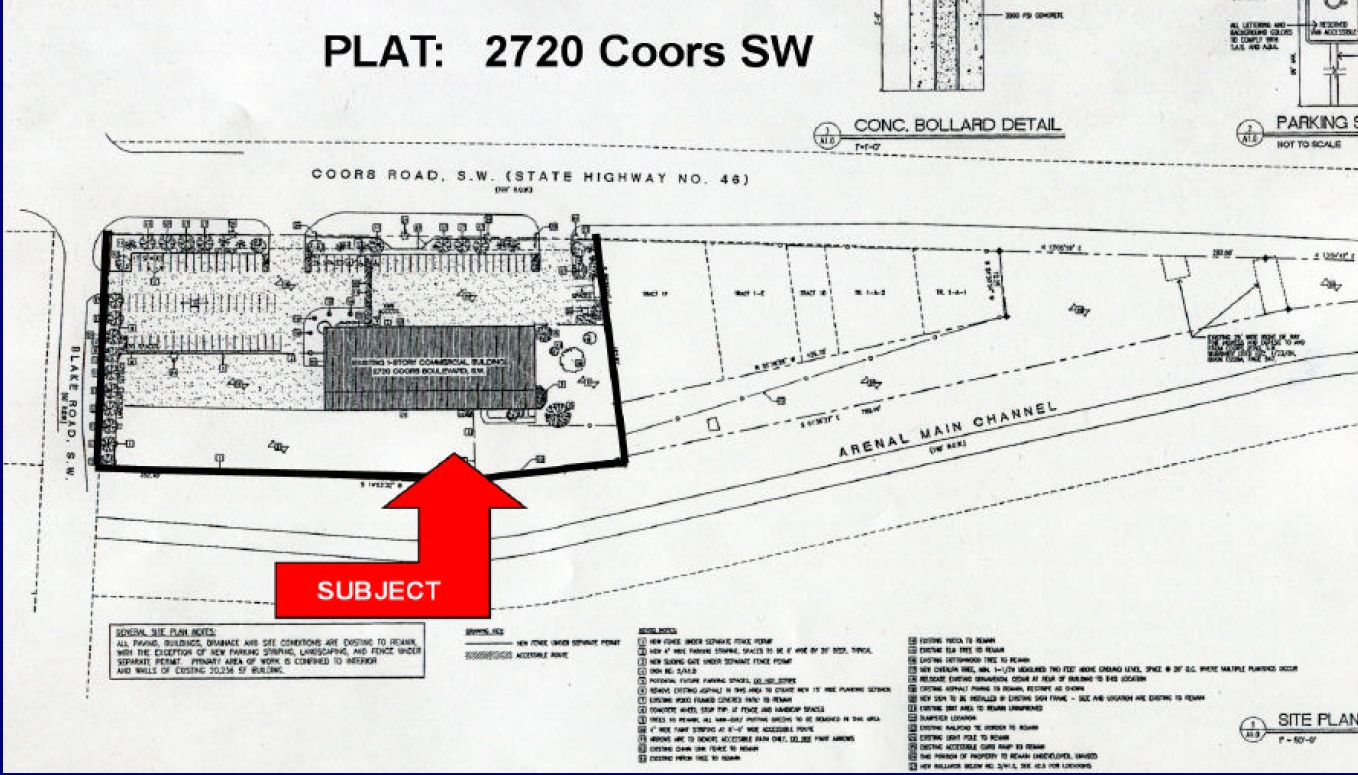 2720 Coors Blvd SW, Albuquerque, NM for lease Plat Map- Image 1 of 3