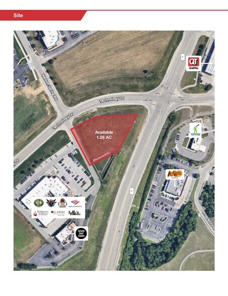 1110 Technology Dr, O'Fallon, MO for lease - Aerial - Image 2 of 4