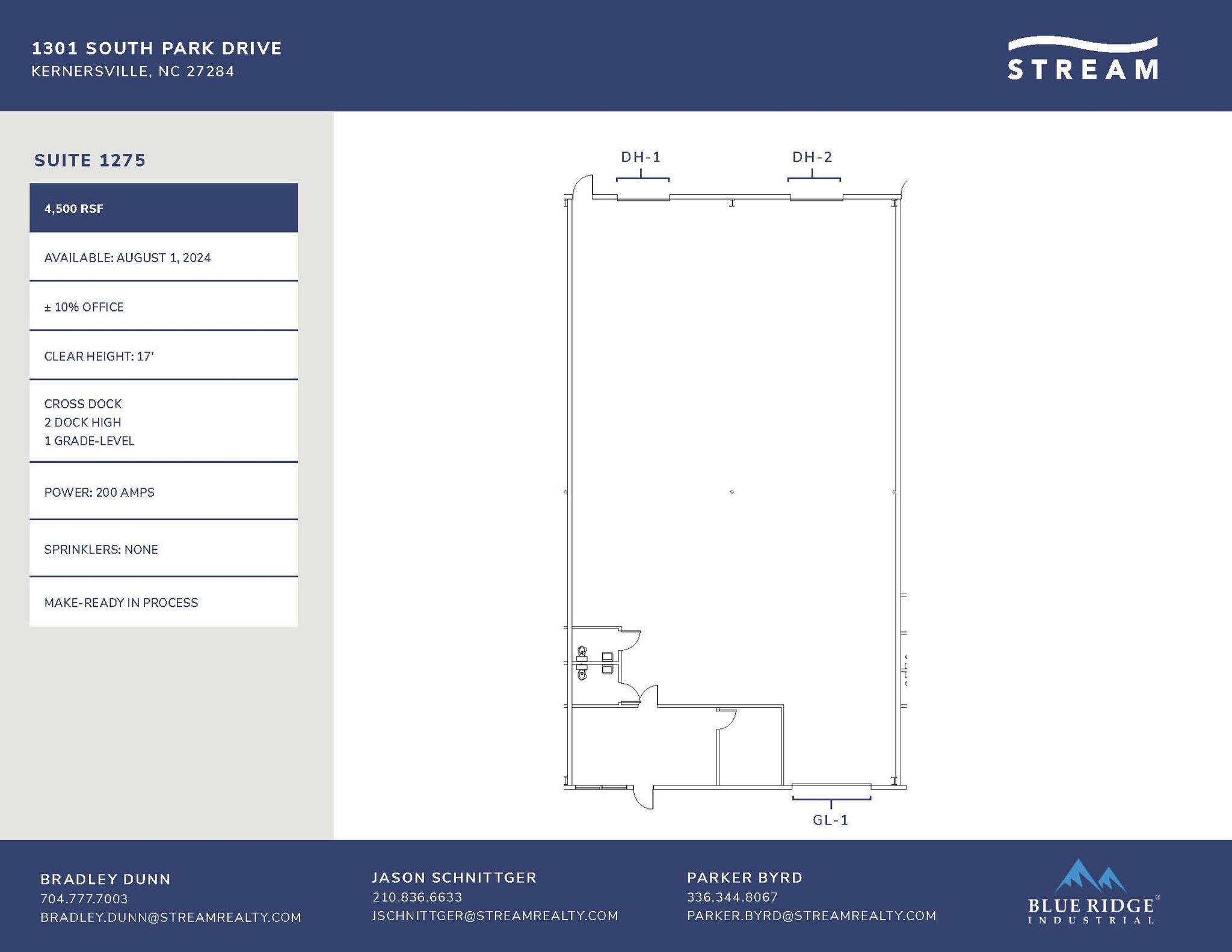 1301 S Park Dr, Kernersville, NC for lease Floor Plan- Image 1 of 1