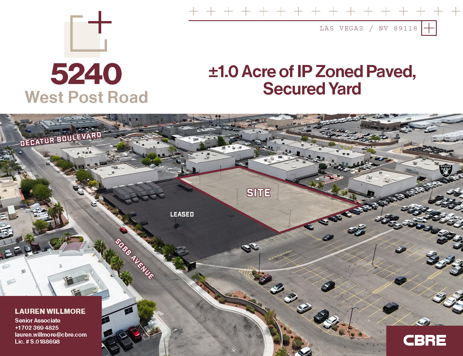 5240 W Post Rd, Las Vegas, NV for lease Aerial- Image 1 of 3
