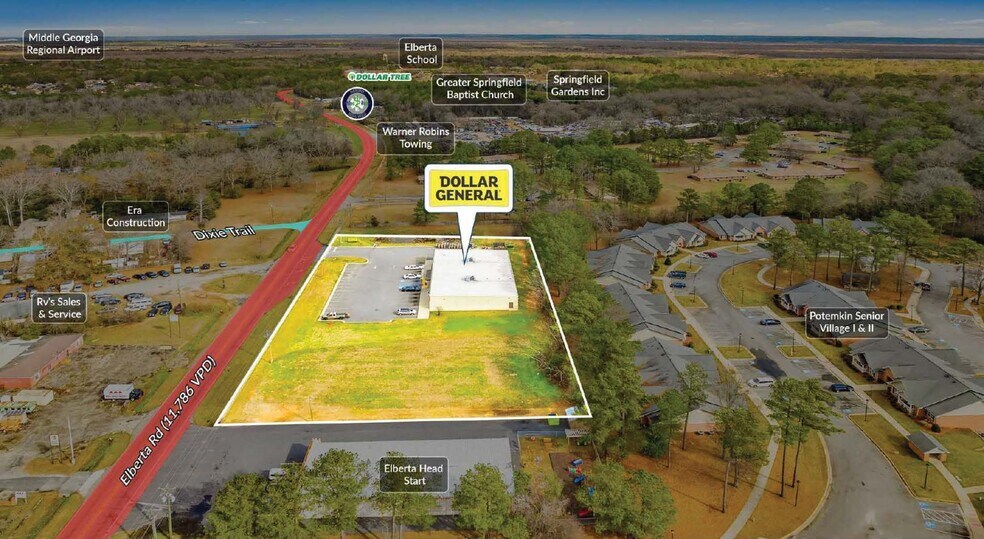 702 Elberta Rd, Warner Robins, GA 31093 Dollar General Warner