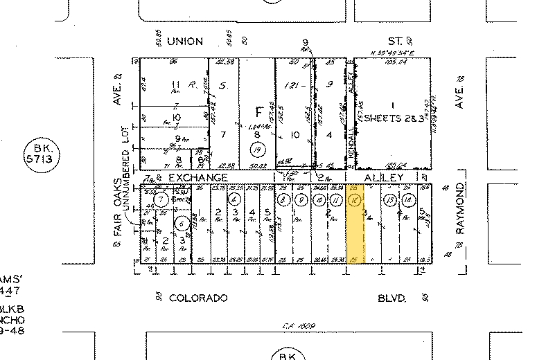 49-51 E Colorado Blvd, Pasadena, CA for lease - Plat Map - Image 2 of 2