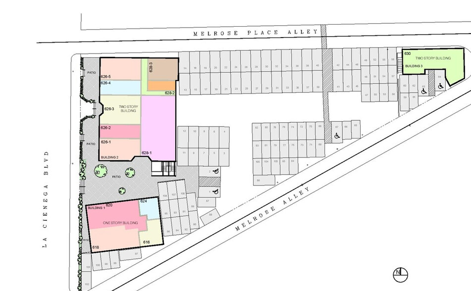 616-630 N La Cienega Blvd, West Hollywood, CA for lease - Floor Plan - Image 2 of 7