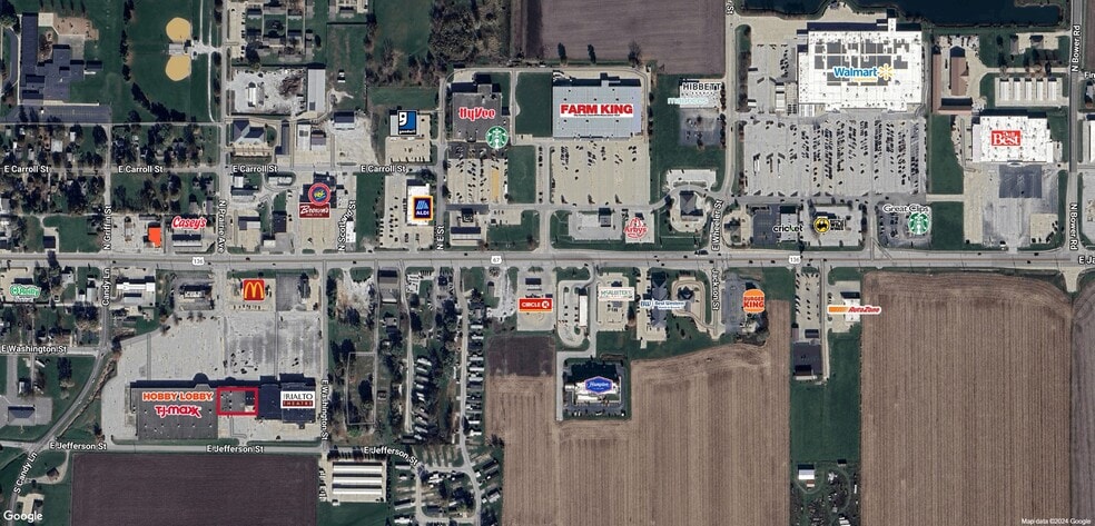 1325 E Jackson St, Macomb, IL for lease - Aerial - Image 2 of 3