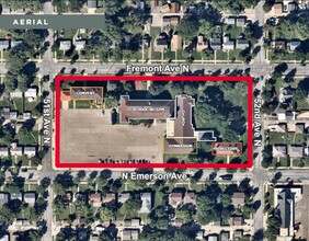 5140 Fremont Ave N, Brooklyn Center, MN - aerial  map view