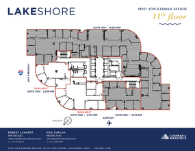 18101 Von Karman Ave, Irvine, CA for lease Floor Plan- Image 1 of 4