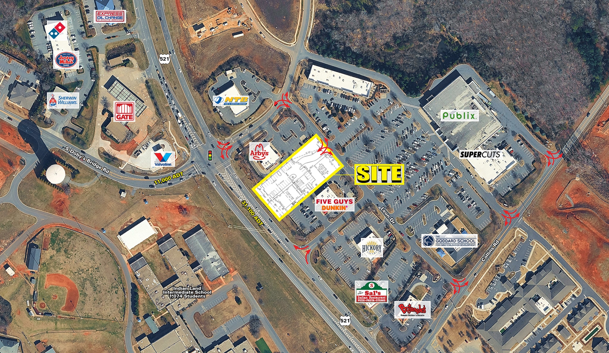 8384 Charlotte Hwy, Indian Land, SC for lease Aerial- Image 1 of 5