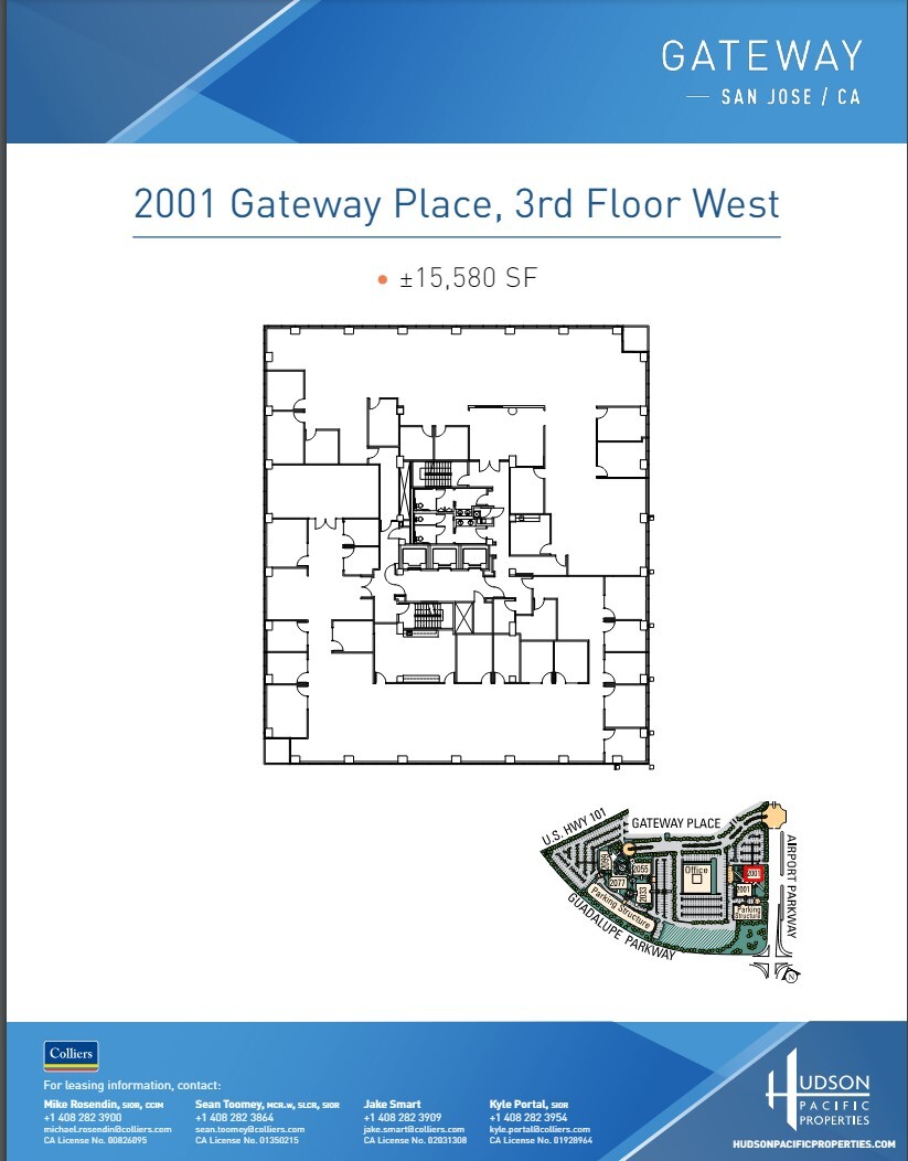 2001 Gateway Pl, San Jose, CA for lease Floor Plan- Image 1 of 1