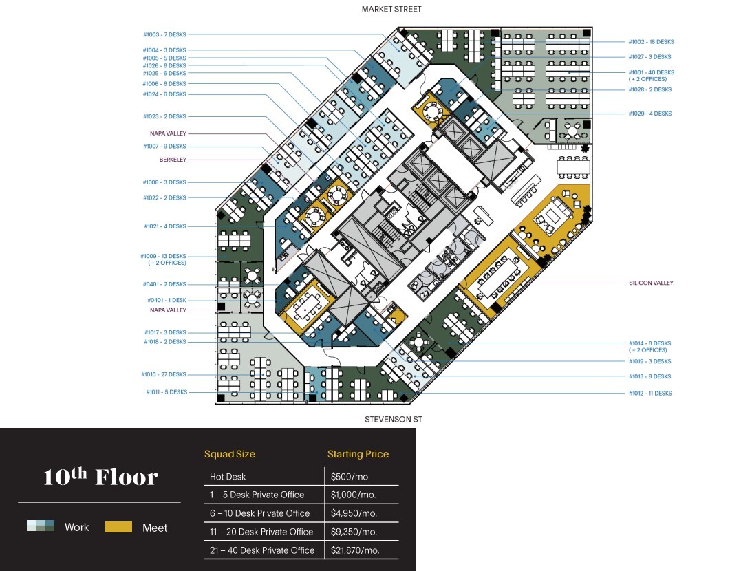 595 Market St, San Francisco, CA for lease Floor Plan- Image 1 of 2